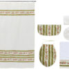 Cortina y Set Baño 7 Pzas Diseño Guarda Flores 180x180 cms SKU 5413184