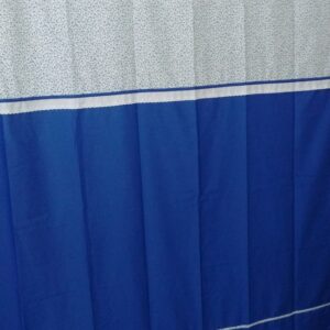Cortina  azulino flores moradas 180x220 cms  SKU 04003