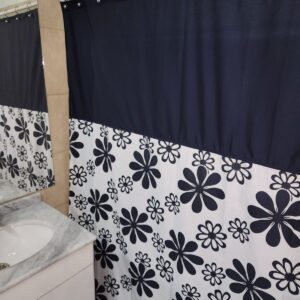 Cortina Azul Flor Azul 200x200 cms  SKU 214