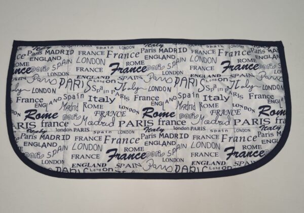 Accesorio baño estampado letra azul, Sku 0203 - Imagen 3