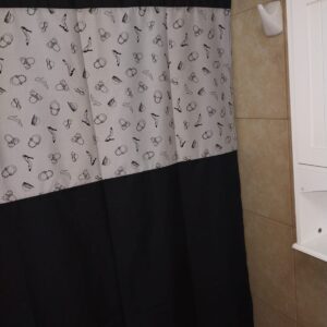 Cortina Negro Diseño Tacones 200X200 CMS Medida Especial  SKU 148