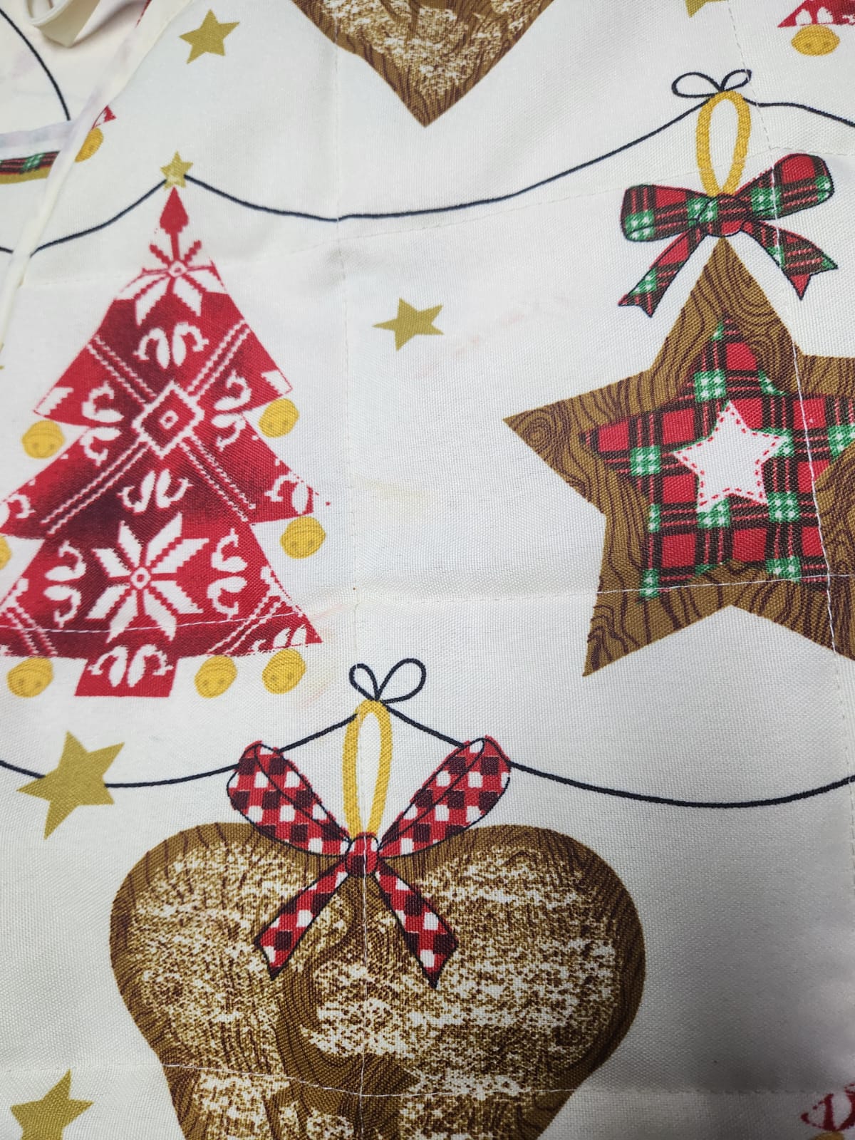 CORTINA DE BAÑO NAVIDAD 4P CRUDO ROJO SEGUNDA SELECCIÓN 180X180 CMS SKU NAVIDAD2 - Imagen 5