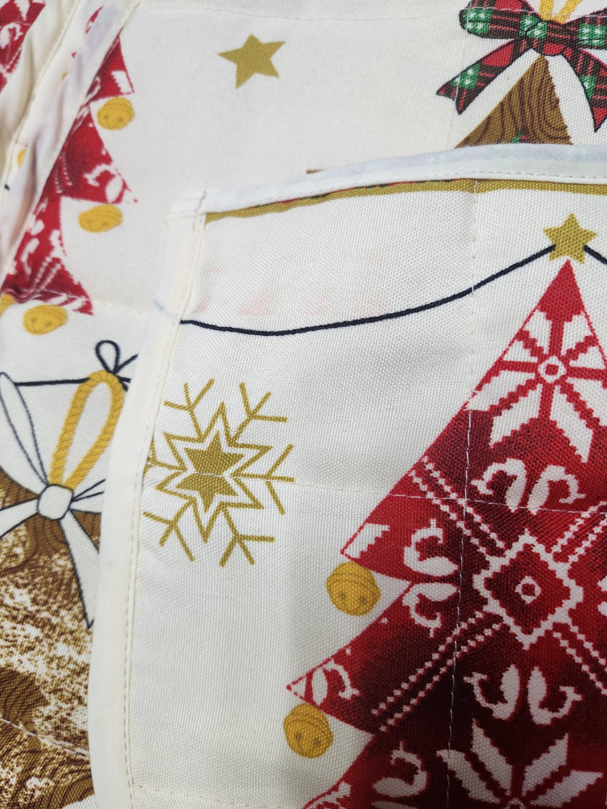 CORTINA DE BAÑO NAVIDAD 4P CRUDO ROJO SEGUNDA SELECCIÓN 180X180 CMS SKU NAVIDAD2 - Imagen 6