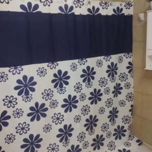 Cortina de Baño Azul Flor Azul 180x200 SKU 590-1