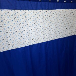 Cortina de Baño Medida Especial Azulino Diseño Flor azul 200X200 cms SKU 0267