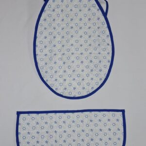 Accesorio baño diseño broderie flor azul, Sku 1213