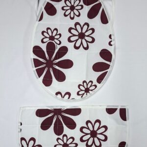 Accesorio baño diseño flor burdeo, SKU 0216